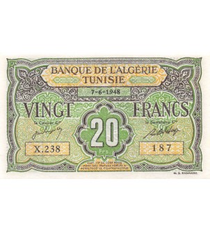 TUNISIE - 20 FRANCS 07-06-1948 2