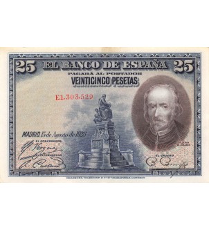 ESPAGNE - 20 PESETAS 15-08-1928 - CALDERON DE LA BARCA 2