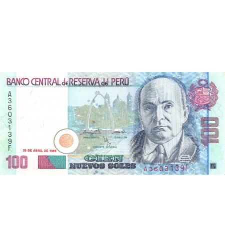 PEROU - 100 NUEVOS SOLES 1995 - JORGE BASADRE