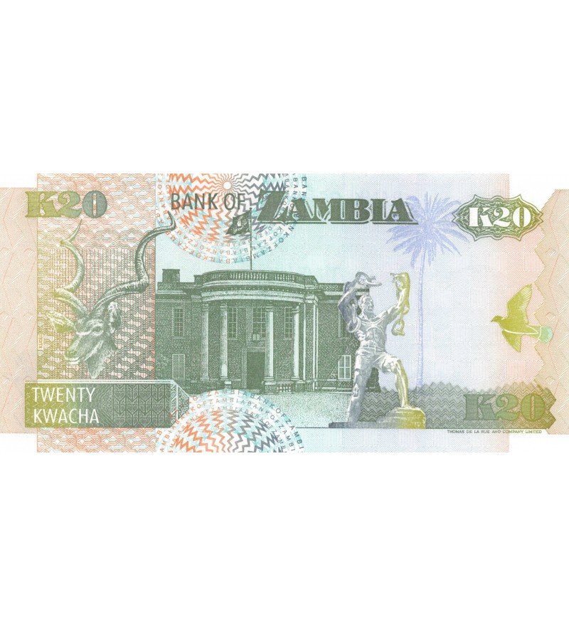 ZAMBIE - 20 KWACHA 1992 - AIGLE PÊCHEUR