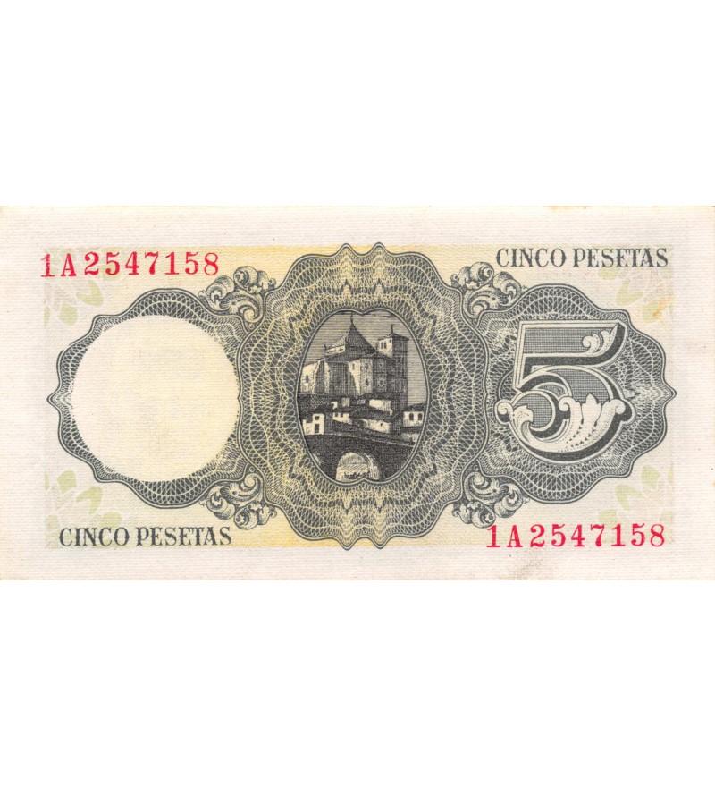 ESPAGNE - 5 PESETAS 16-08-1951