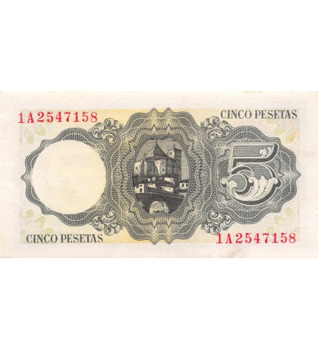 ESPAGNE - 5 PESETAS 16-08-1951