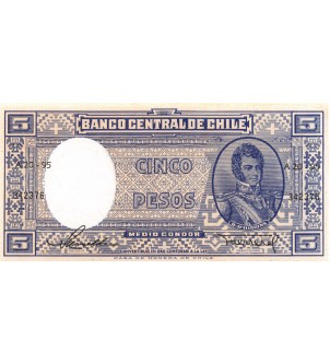 CHILI - 5 PESOS 1947 / 1958 - B. O'HIGGINS 2