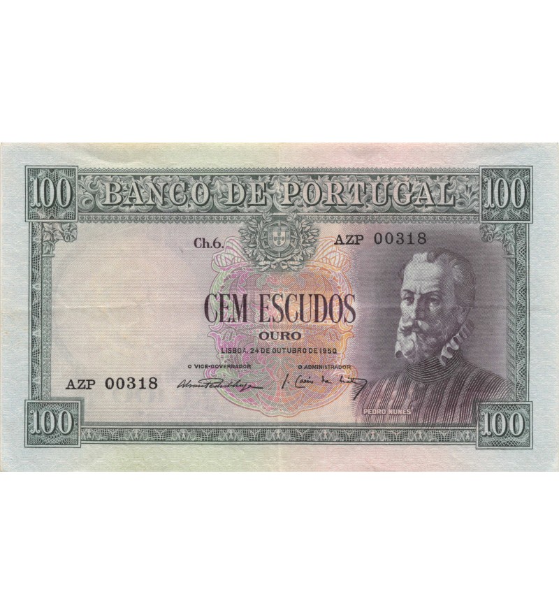 PORTUGAL - 100 ESCUDOS 24-10-1950