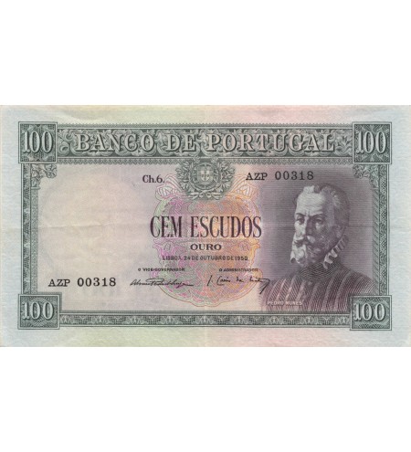 PORTUGAL - 100 ESCUDOS 24-10-1950