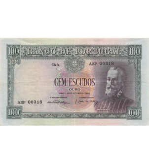 PORTUGAL - 100 ESCUDOS 24-10-1950 2