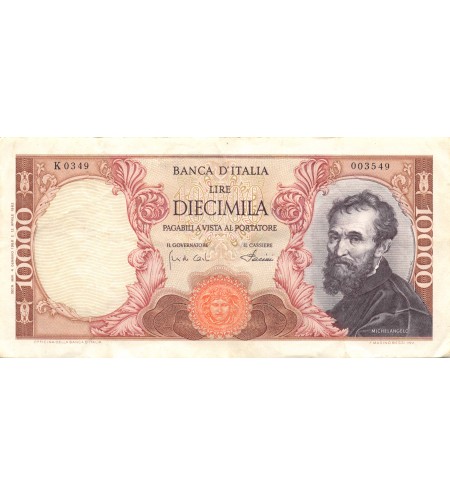 ITALIE - 10000 LIRE 04-01-1968 - MICHEL-ANGE