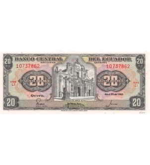 EQUATEUR - 20 SUCRES 20-04-1983