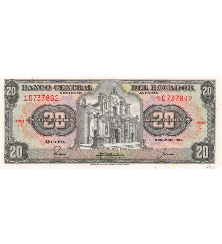 EQUATEUR - 20 SUCRES 20-04-1983