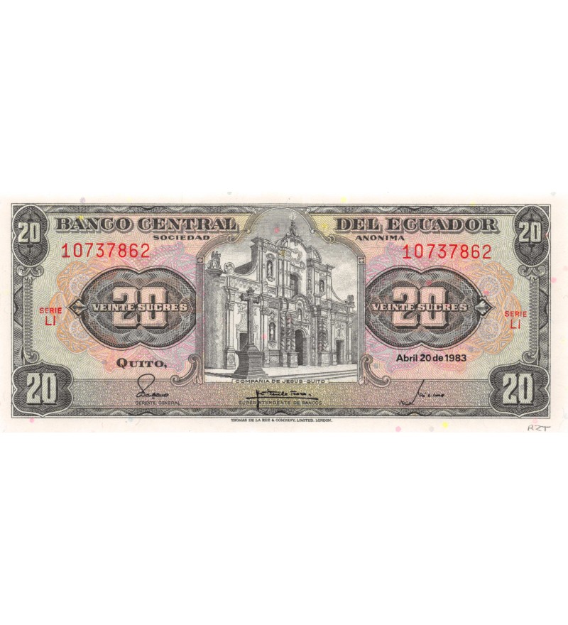 EQUATEUR - 20 SUCRES 20-04-1983
