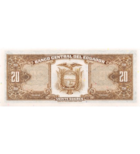 EQUATEUR - 20 SUCRES 20-04-1983