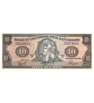 EQUATEUR - 10 SUCRES 22/11/1988 - NEUF 2