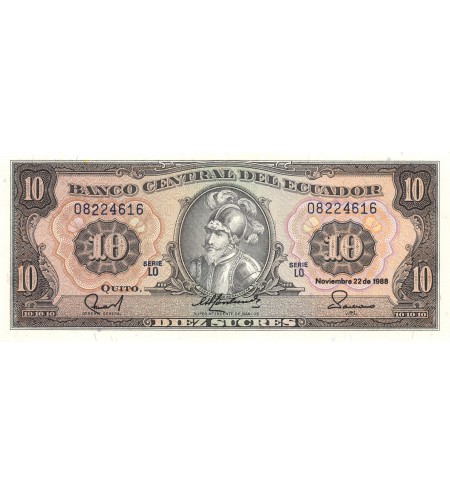 EQUATEUR - 10 SUCRES 22/11/1988 - NEUF