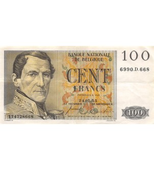 BELGIQUE - 100 FRANCS 24-05-1955 - LEOPOLD Ier
