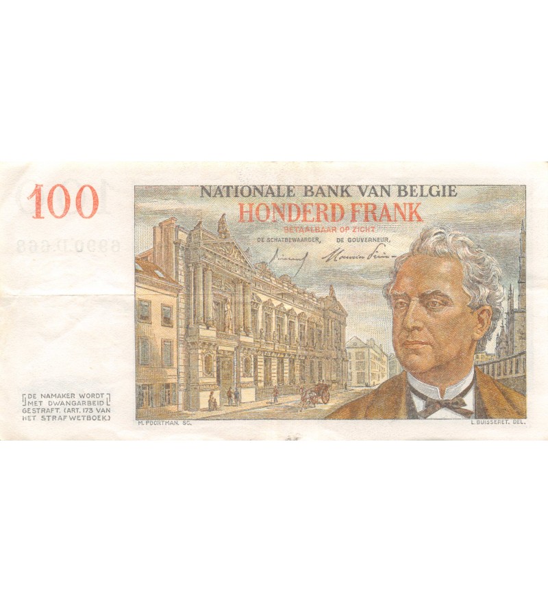 BELGIQUE - 100 FRANCS 24-05-1955 - LEOPOLD Ier