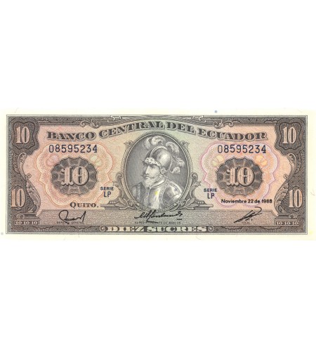 EQUATEUR - 10 SUCRES 22/11/1988 - NEUF