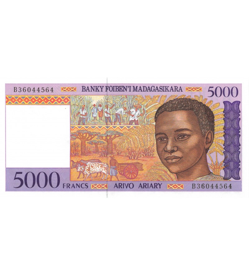 MADAGASCAR - 5000 FRANCS 1995