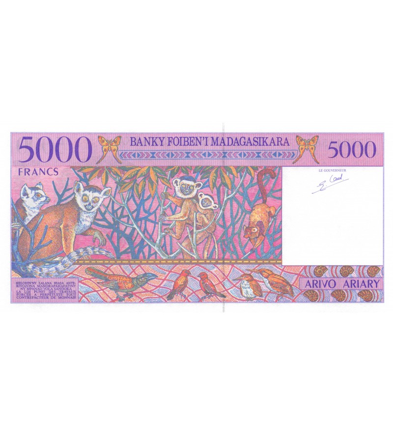 MADAGASCAR - 5000 FRANCS 1995