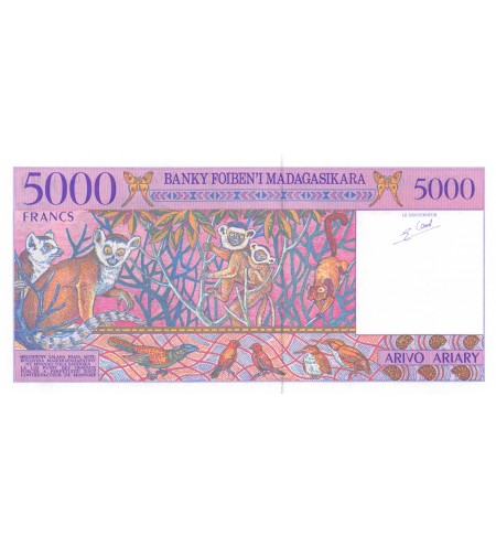 MADAGASCAR - 5000 FRANCS 1995
