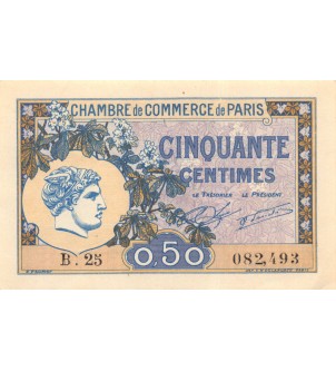 CHAMBRE DE COMMERCE DE PARIS - 50 CENTIMES 10-03-1920 2