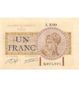 CHAMBRE DE COMMERCE DE PARIS - 1 FRANC 10-03-1920 2