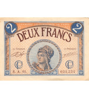 CHAMBRE DE COMMERCE DE PARIS - 2 FRANCS 10-03-1920 2