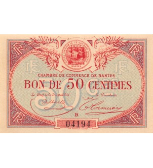CHAMBRE DE COMMERCE DE NANTES - 50 CENTIMES 1918 2