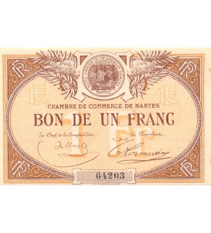 CHAMBRE DE COMMERCE DE NANTES - 1 FRANC 1918