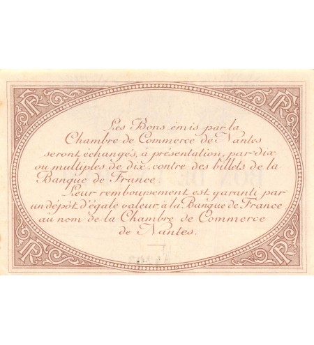 CHAMBRE DE COMMERCE DE NANTES - 1 FRANC 1918