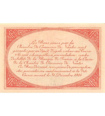 CHAMBRE DE COMMERCE DE NANTES - 50 CENTIMES 1918