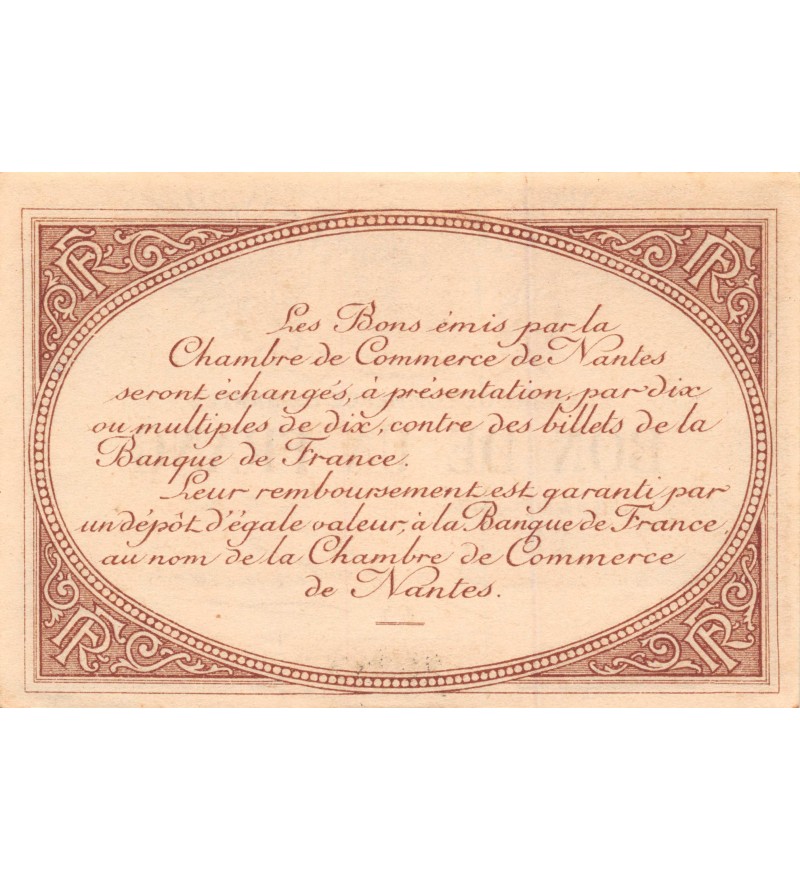 CHAMBRE DE COMMERCE DE NANTES - 1 FRANC 1918