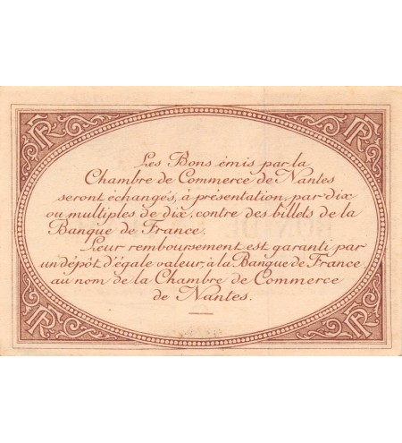 CHAMBRE DE COMMERCE DE NANTES - 1 FRANC 1918
