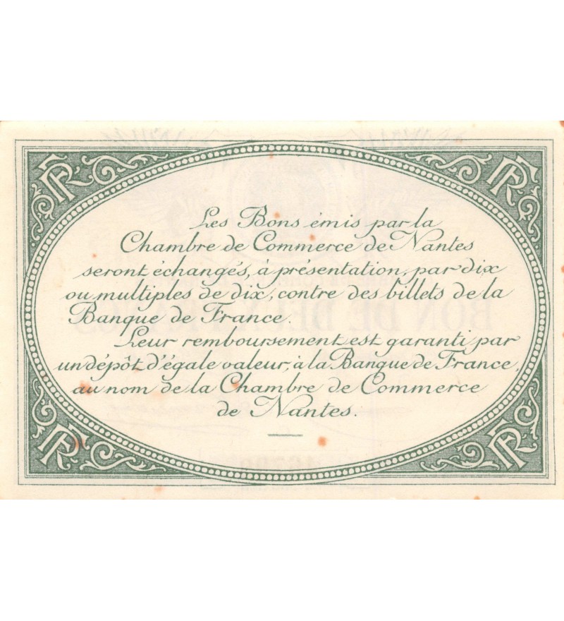 CHAMBRE DE COMMERCE DE NANTES - 2 FRANCS 1918