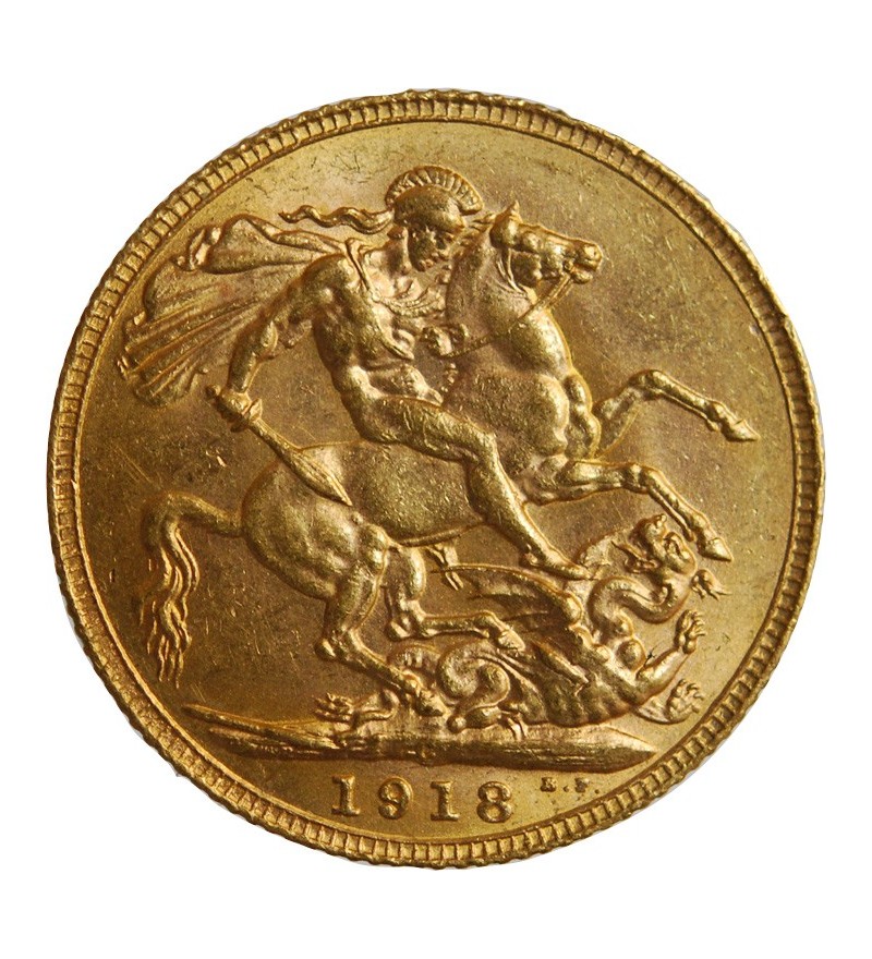 CANADA - GEORGE V SOUVERAIN OR 1918 C OTTAWA﻿