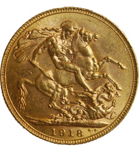 CANADA - GEORGE V SOUVERAIN OR 1918 C OTTAWA﻿