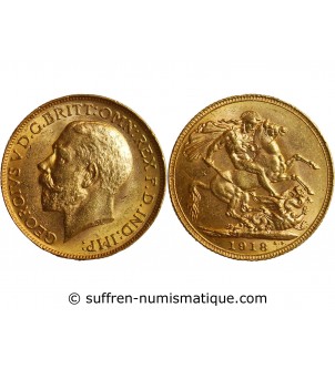 CANADA - GEORGE V SOUVERAIN OR 1918 C OTTAWA﻿