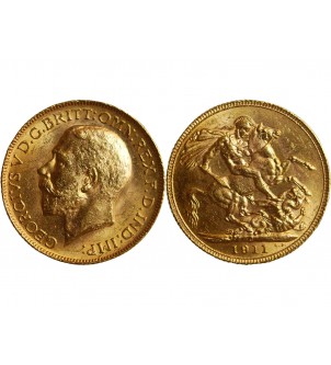 CANADA - GEORGE V SOUVERAIN OR 1911 C OTTAWA﻿ 2