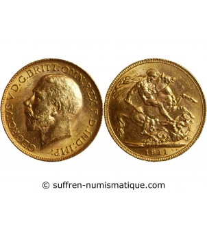 CANADA - GEORGE V SOUVERAIN OR 1911 C OTTAWA﻿