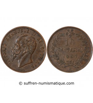 ITALIE, VICTOR EMMANUEL II - 10 CENTESIMI 1867 H BIRMINGHAM