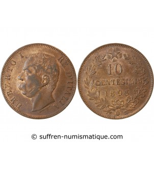 ITALIE, UMBERTO Ier - 10 CENTESIMI 1893 BI BIRMINGHAM
