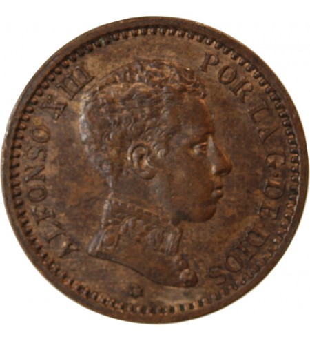 ESPAGNE, ALFONSO XIII - 2 CENTIMOS 1905 SMV