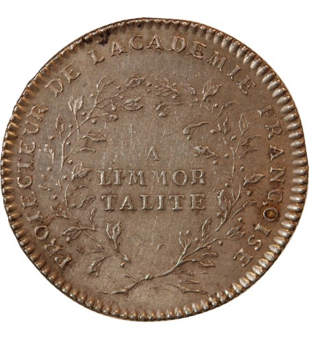 ACADEMIE FRANCAISE, LOUIS XV – JETON ARGENT (émission de 1732)