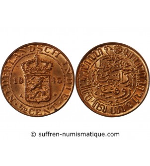 INDES ORIENTALES NÉERLANDAISES - 1/2 CENT 1945