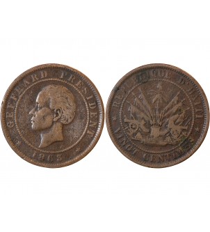 HAITI, GEFFRARD PRESIDENT - 20 CENTIMES 1863 2