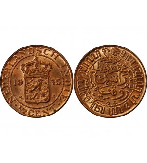 INDES ORIENTALES NÉERLANDAISES - 1/2 CENT 1945 2