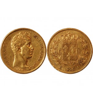 CHARLES X﻿ - 40 FRANCS OR 1828 A PARIS﻿ 2
