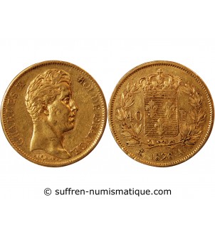 CHARLES X﻿ - 40 FRANCS OR 1828 A PARIS﻿