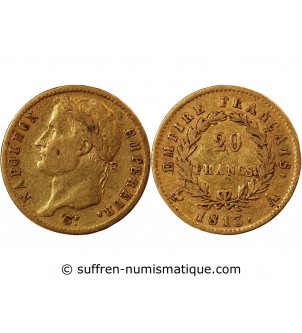 NAPOLEON Ier﻿ - 20 FRANCS OR 1813 A PARIS
