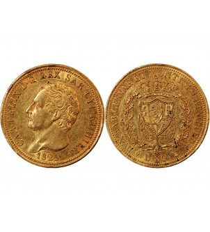 ITALIE, SARDAIGNE, CHARLES FELIX - 80 LIRE OR 1825 L TURIN 2