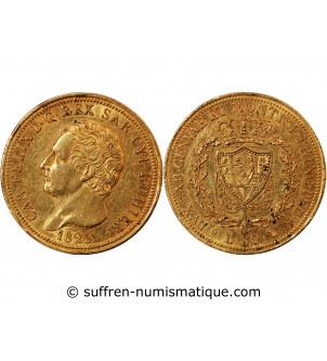 ITALIE, SARDAIGNE, CHARLES FELIX - 80 LIRE OR 1825 L TURIN